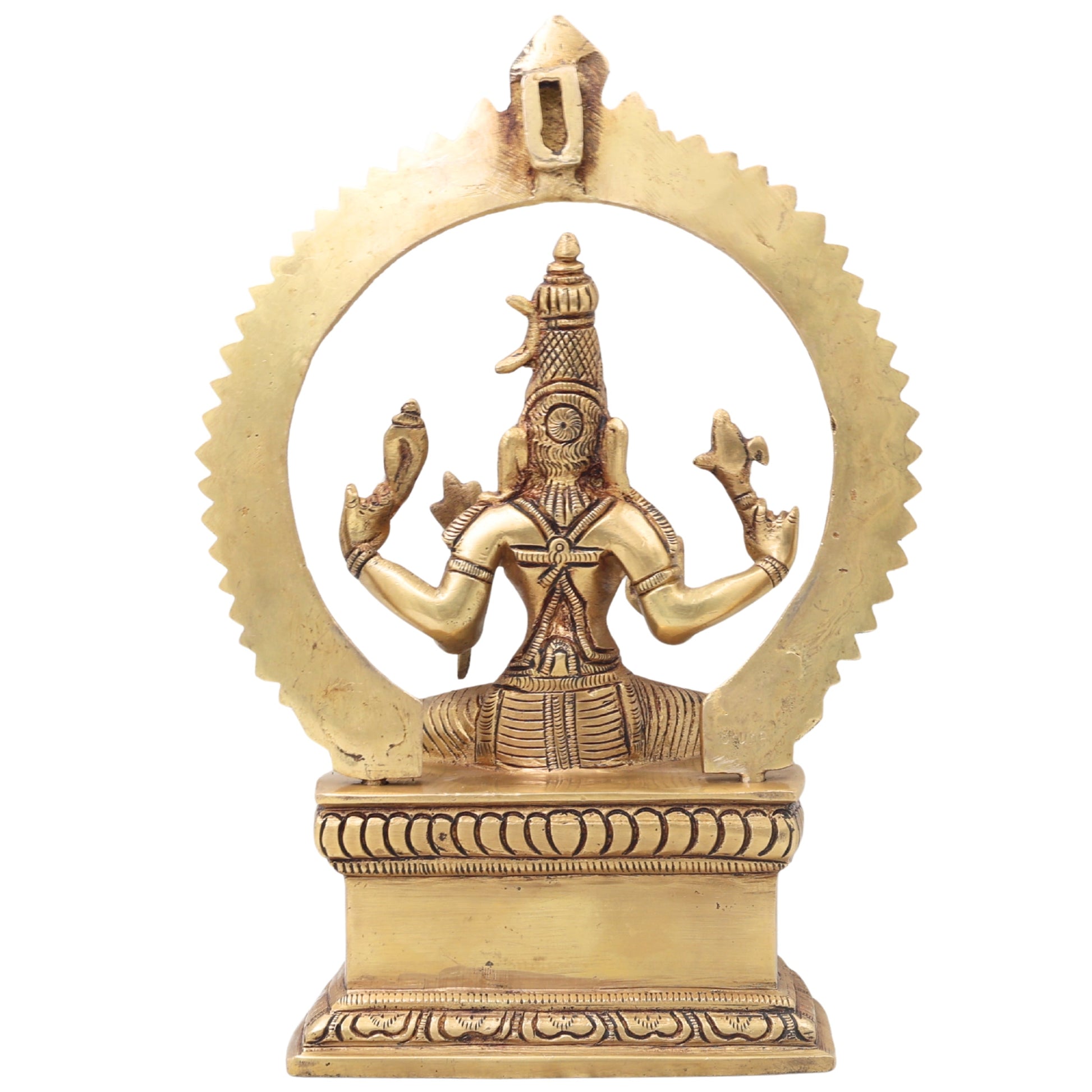 Brass Rajarajeshwari Idol, Sri Lalita Tripurasundari Devi Statue, Raja Rajeswari Amman Murti, Shodashi Kamakshi Bhuvaneshwari Brass Sculpture, Statue,Gold, 10 Inch, 1 Piece