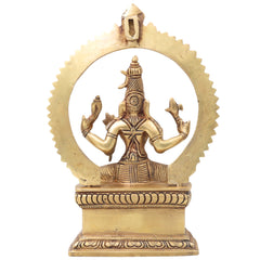 Brass Rajarajeshwari Idol, Sri Lalita Tripurasundari Devi Statue, Raja Rajeswari Amman Murti, Shodashi Kamakshi Bhuvaneshwari Brass Sculpture, Statue,Gold, 10 Inch, 1 Piece