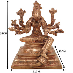 Handmade Bronze Varahi Idol | Authentic Panchaloha Varahi Murti | Traditional South Indian Goddess Sculpture,Gold, 6 Inch, 1 Piece