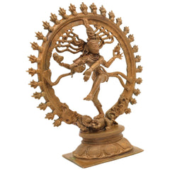 Bronze Nataraja Murti, Panchaloha Dancing Shiva Idols, Natraja Statue, Natraj Silai,Gold, 6 Inch, 1 Piece