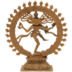 Bronze Nataraja Murti, Panchaloha Dancing Shiva Idols, Natraja Statue, Natraj Silai,Gold, 6 Inch, 1 Piece