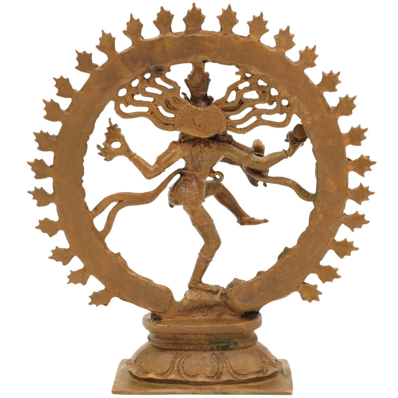 Bronze Nataraja Murti, Panchaloha Dancing Shiva Idols, Natraja Statue, Natraj Silai,Gold, 6 Inch, 1 Piece