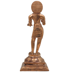 Handcrafted Bronze Manikkavacakar Idol | Panchaloha Manikkavachakar Statue | Tamil Shaiva Saint Murti for Temple & Home Decor,Gold, 11.5 Inch, 1 Piece