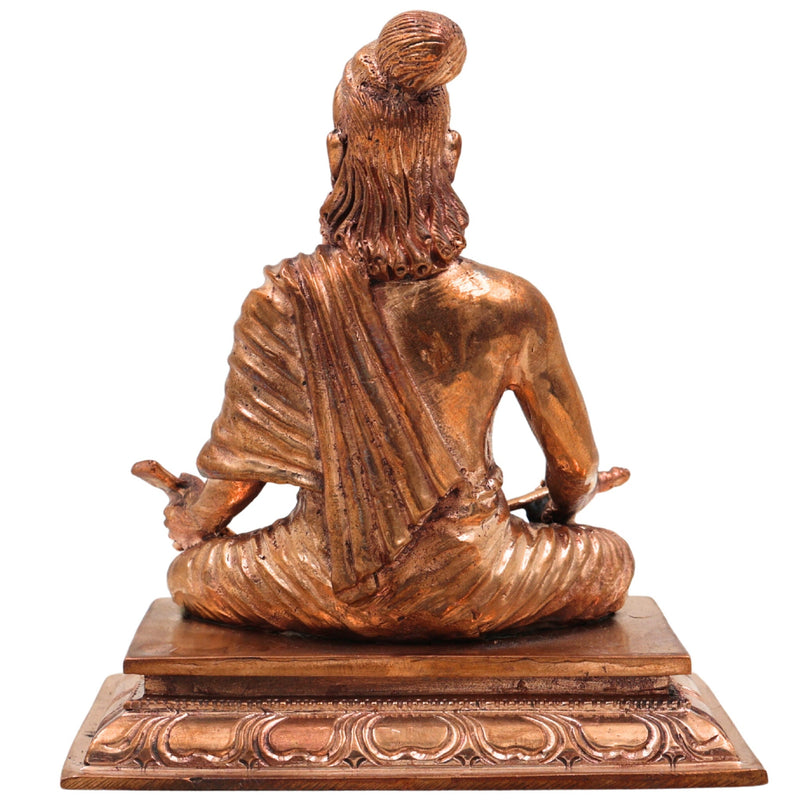 Handmade Bronze Thiruvalluvar Idol | Panchaloha Valluvar Statue | Traditional Tamil Poet Sculpture | Authentic South Indian Panchadhatu Murti,Gold, 5 Inch, 1 Piece