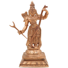 Handcrafted Panchaloha Shri Rama Idol | Traditional Bronze Ramachandra Murti | Lord Raghunath Statue for Home & Temple Decor,Gold, 6.5 Inch, 1 Piece