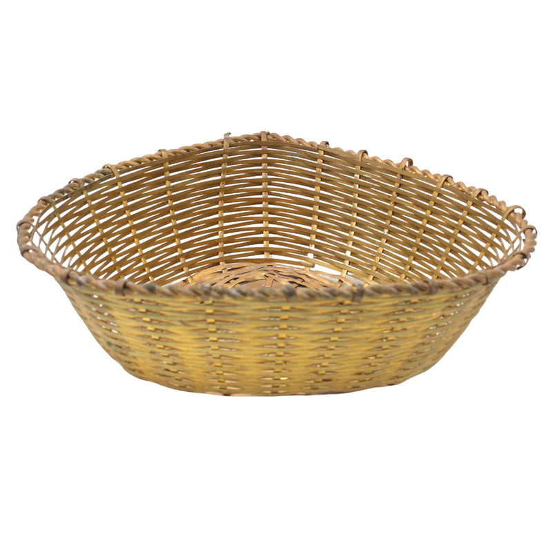 Brass Fruit Bowl Peetal Phal Dani, Traditional Indian Pittal Pitala Decorative Vellikal Fruit Tokri,Gold, 2.5 Inch, 1 Piece