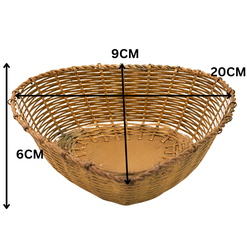 Brass Fruit Bowl Peetal Phal Dani, Traditional Indian Pittal Pitala Decorative Vellikal Fruit Tokri,Gold, 2.5 Inch, 1 Piece