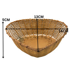 Brass Fruit Bowl Peetal Phal Dani Pital Phal Thali Pittal Decorative Velli Pittalam Bowl Traditional Indian Pooja Decor,Gold, 2 Inch, 1 Piece