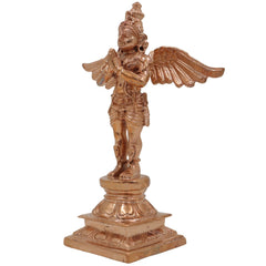 Bronze Lord Garuda Idol | Handcrafted Panchaloha Garuda Dev Murti for Pooja, Vishnu Vahana Temple & Home Decor, Gold, 5.5 Inch, 1 Piece