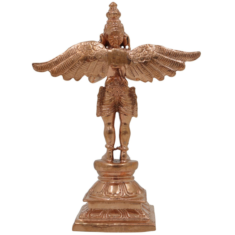 Bronze Lord Garuda Idol | Handcrafted Panchaloha Garuda Dev Murti for Pooja, Vishnu Vahana Temple & Home Decor, Gold, 5.5 Inch, 1 Piece