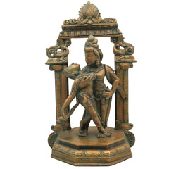 Handcrafted Bronze Kamadeva Idol | Panchaloha Madana Murti with Rati | Traditional South Indian Chola Art Sculpture,Brown, 13 Inch, 1 Piece