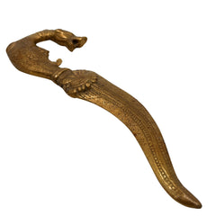 Handcrafted Brass Katar Idol, Traditional Indian Push Dagger, Rajput & Mughal Decorative Figurine, Antique Brass Weapon Collectible, Home & Temple Decor,Gold, 10 Inch, 1 Piece