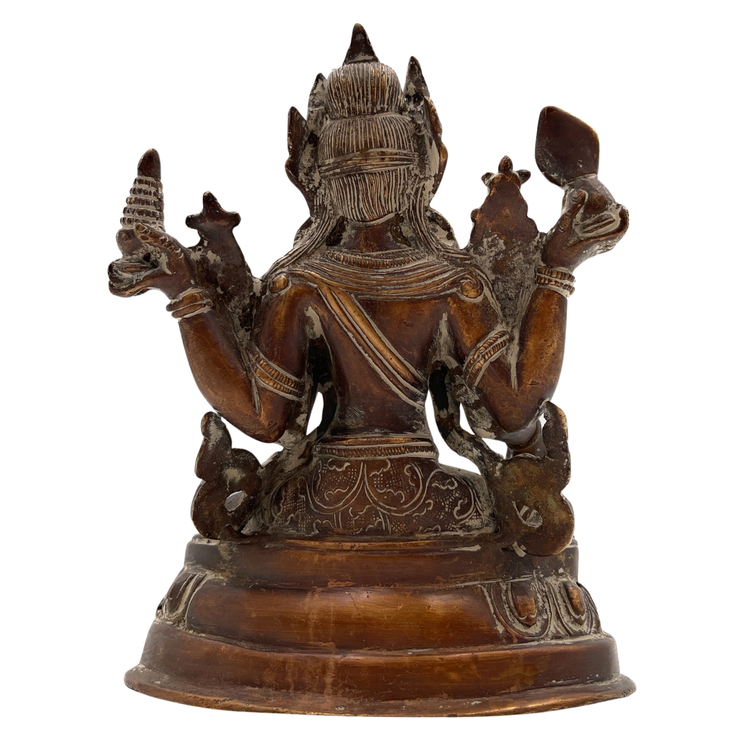 Tibetan Tara Maa Brass Idol, Green Tara & White Tara Statue, Tibetan Buddhist Goddess Murti, Tara Devi Vigraha, Antique Brass Sculpture for Puja & Home Decor,Brown, 7 Inch, 1 Piece