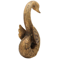 Brass Handmade Duck Idol | Mallard, Indian Runner & Domestic Duck Figurine | Pittal, Hittale, Ashtadhatu Decorative Showpiece, Gold, 10.5 Inch, 1 Piece