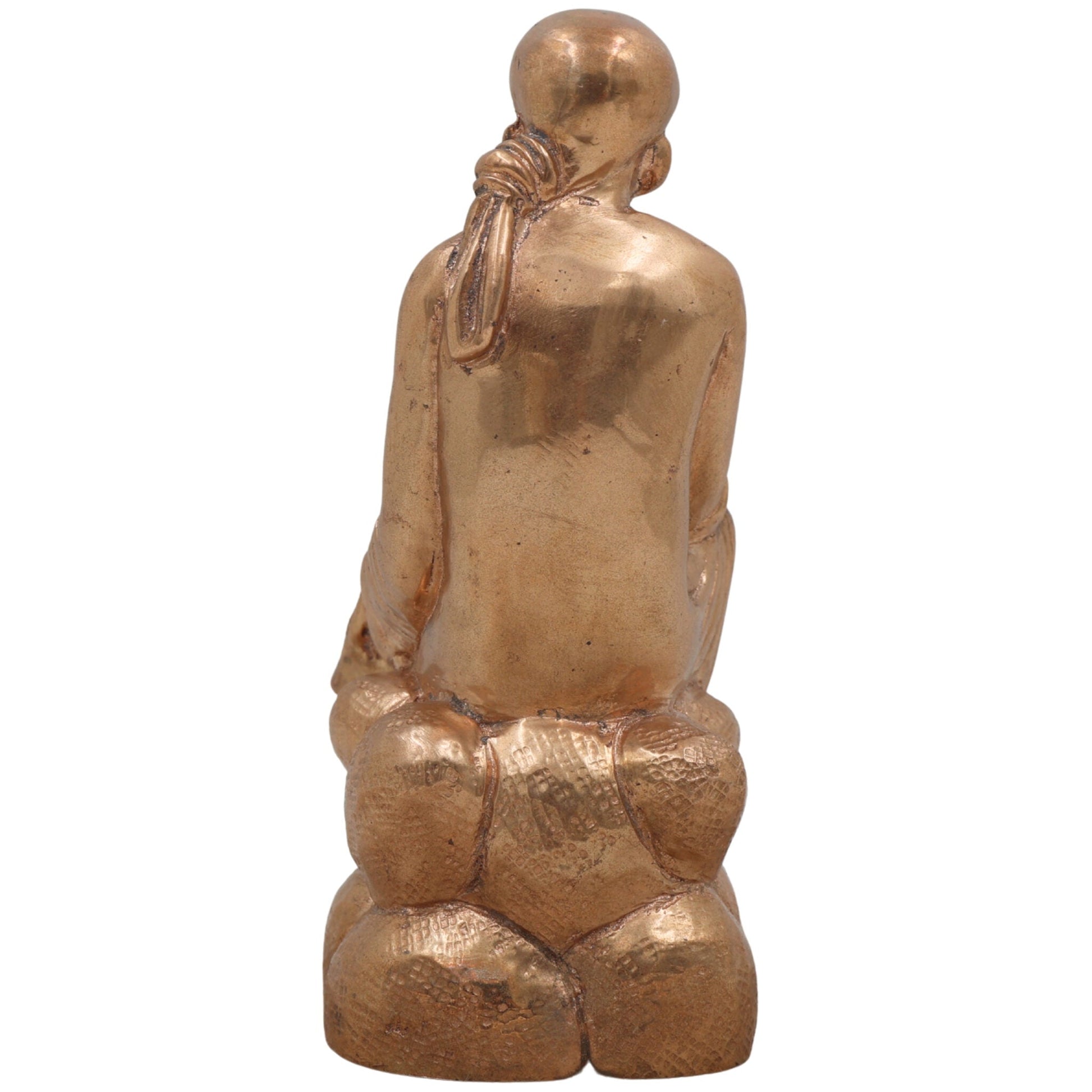 Shirdi Sai Baba Panchaloha Bronze Idol – Handmade Sadguru Sai Nath Maharaj Statue for Home Temple Puja & Gift,Gold, 6 Inch, 1 Piece