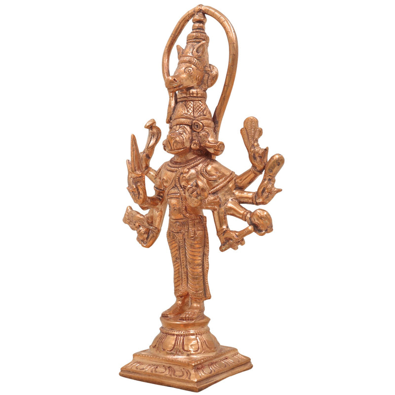 Handcrafted Panchaloha Hanuman Idol in Bronze | Anjaneya, Bajrang Bali, Veer Maruti Murti for Home Temple & Pooja Decor – 26cm,Gold, 10.5 Inch, 1 Piece