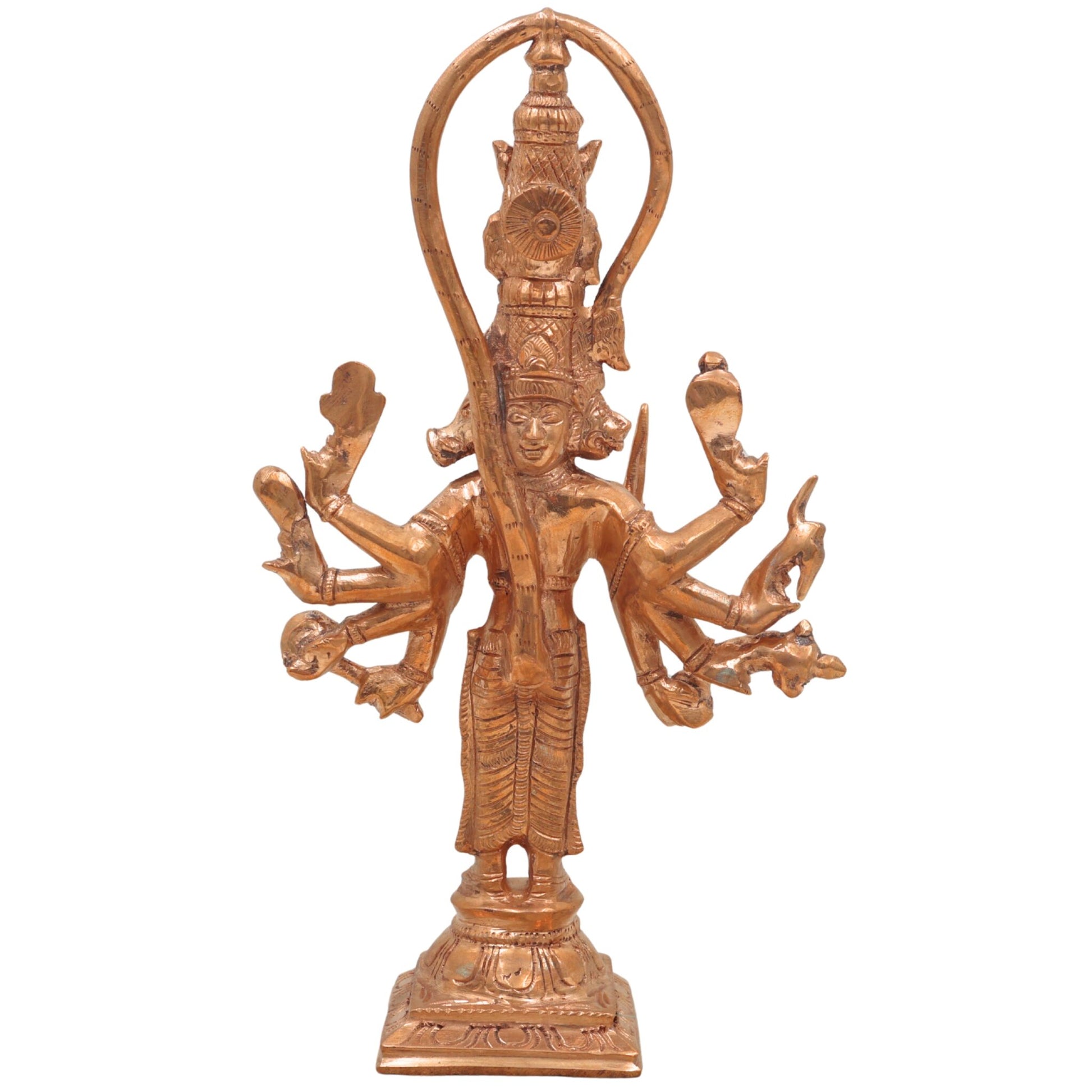 Handcrafted Panchaloha Hanuman Idol in Bronze | Anjaneya, Bajrang Bali, Veer Maruti Murti for Home Temple & Pooja Decor – 26cm,Gold, 10.5 Inch, 1 Piece