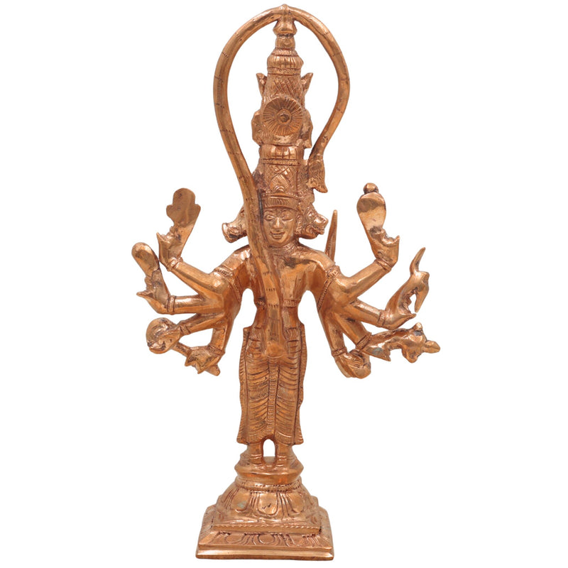 Handcrafted Panchaloha Hanuman Idol in Bronze | Anjaneya, Bajrang Bali, Veer Maruti Murti for Home Temple & Pooja Decor – 26cm,Gold, 10.5 Inch, 1 Piece