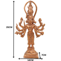 Handcrafted Panchaloha Hanuman Idol in Bronze | Anjaneya, Bajrang Bali, Veer Maruti Murti for Home Temple & Pooja Decor – 26cm,Gold, 10.5 Inch, 1 Piece
