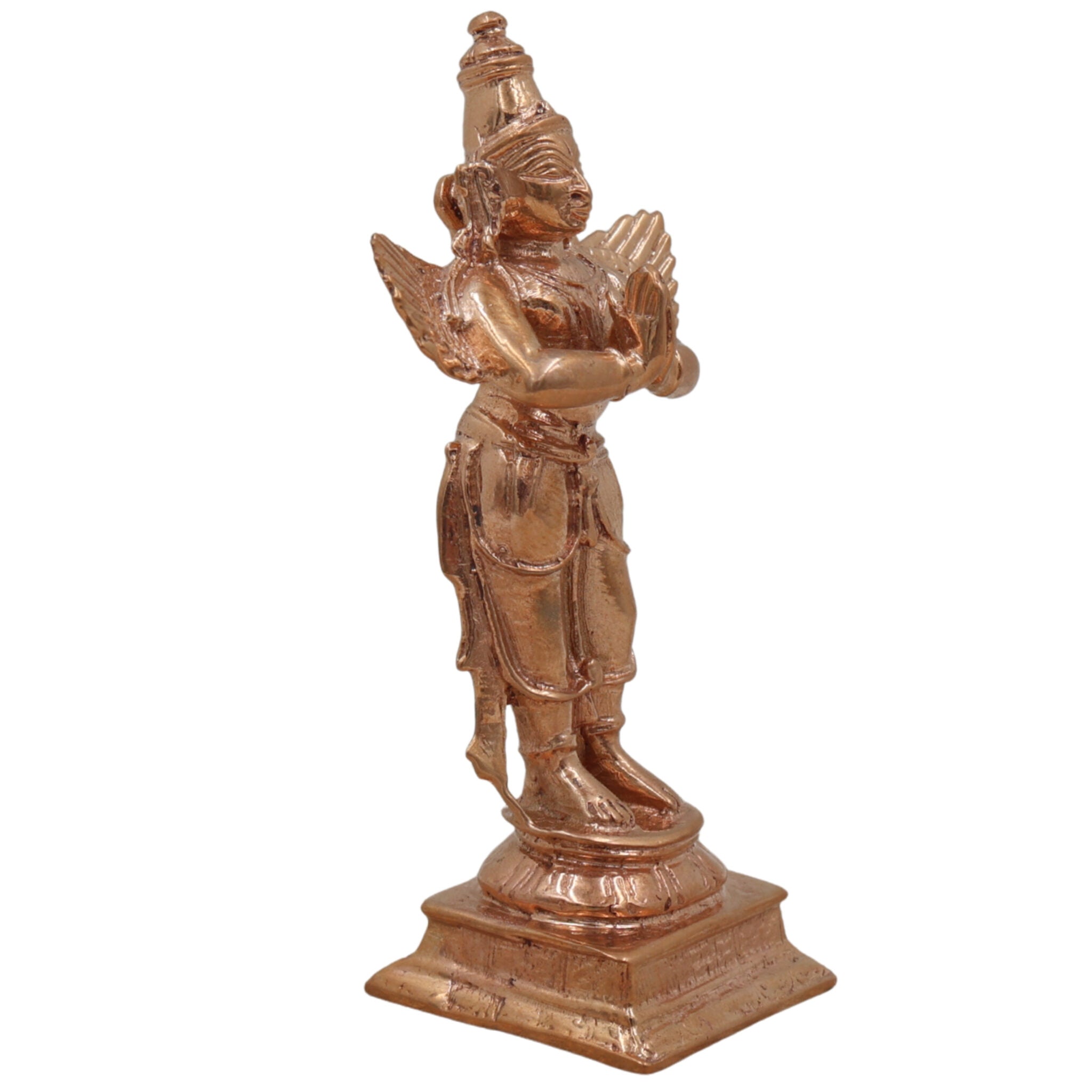Handmade Panchaloha Garuda Dev Idol – Bronze Vishnu Vahana Murti | Suparna, Garuda Swamy, Khageshwara Sculpture for Temple & Home Décor,Gold, 4 Inch, 1 Piece