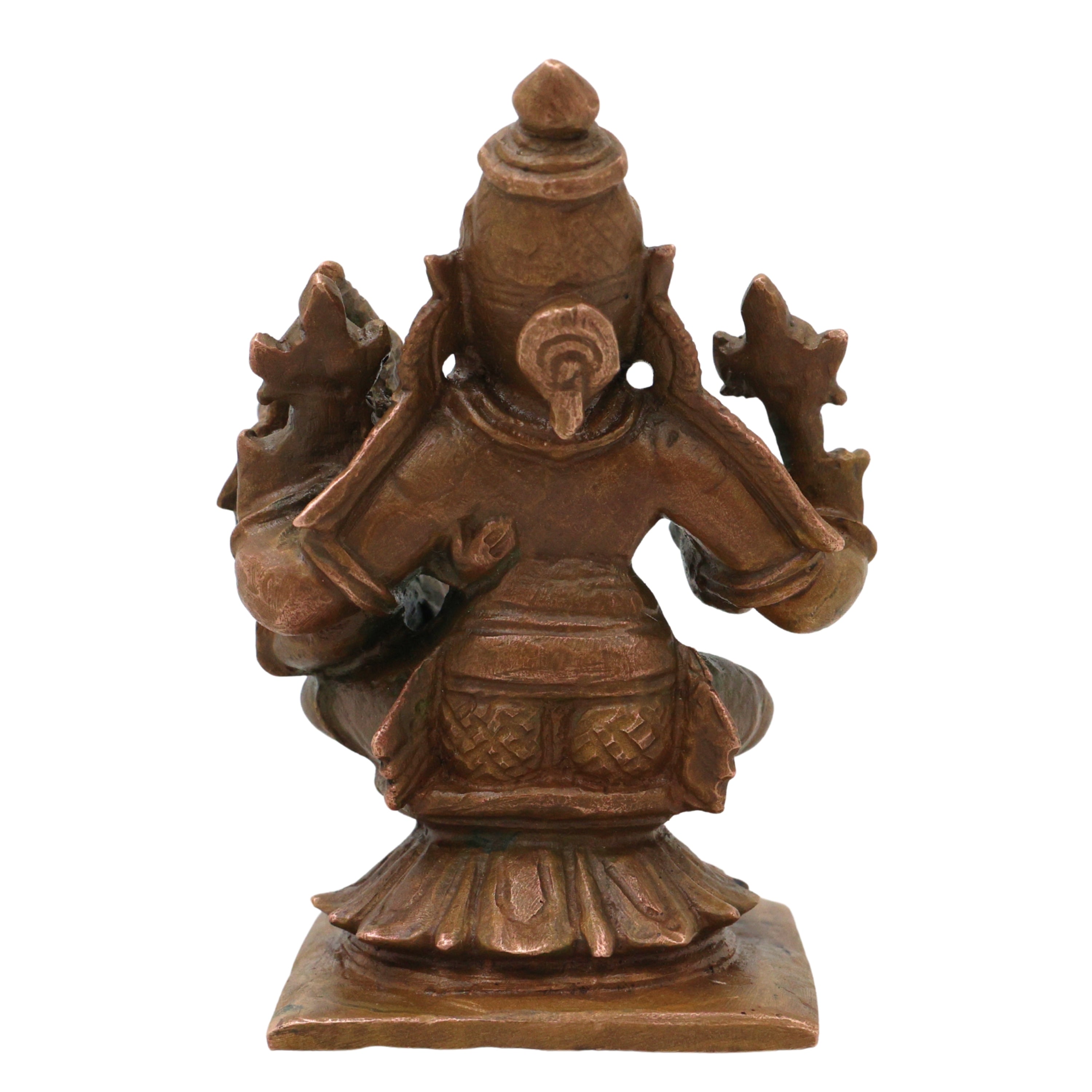 Sri Lakshmi Narasimha Swamy Bronze Idol, Lakshmi Narasimhar Narahari Narasimha Bhagavan Murti Vigraha for Home Puja Mandir Decor, Brown, 3 Inch, 1 Piece