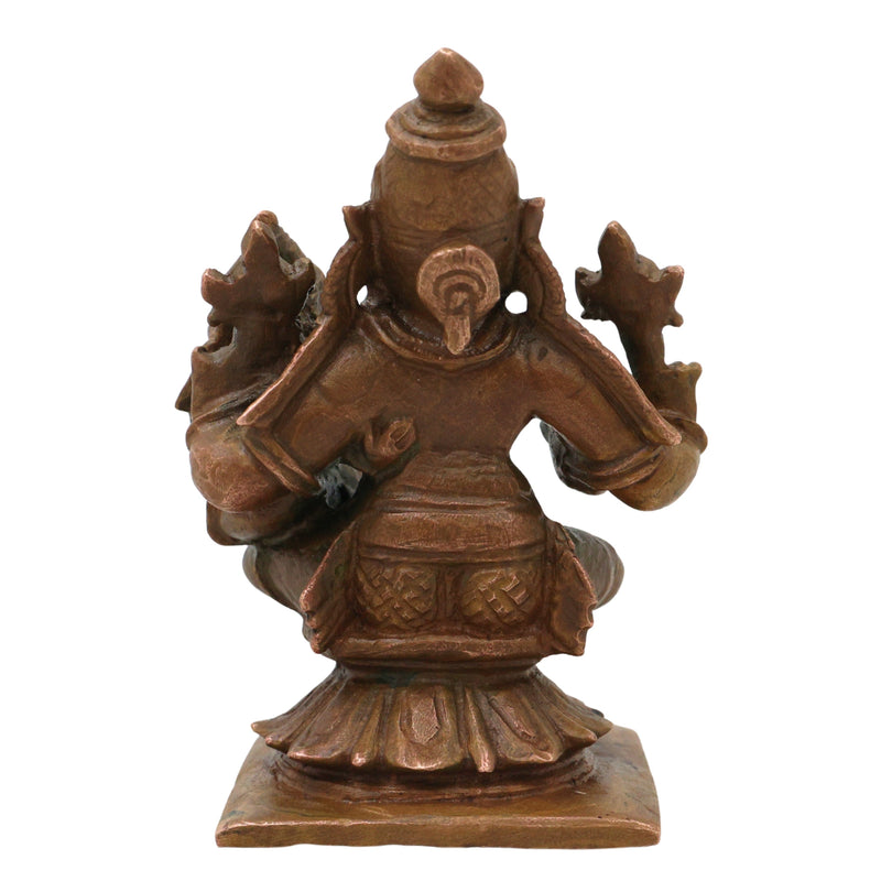 Sri Lakshmi Narasimha Swamy Bronze Idol, Lakshmi Narasimhar Narahari Narasimha Bhagavan Murti Vigraha for Home Puja Mandir Decor, Brown, 3 Inch, 1 Piece