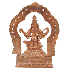 Handmade Panchaloha Bronze Saraswati Idol, Goddess of Knowledge, Wisdom, Veena Devi, Sharada Murti for Pooja & Home Decor,Gold, 5 Inch, 1 Piece