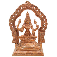 Handcrafted Bronze Panchaloha Lakshmi Idol | Mahalakshmi Murti for Prosperity, Wealth & Home Decor | Ashta Lakshmi, Dhanalakshmi, Gajalakshmi Statue | Traditional South Indian Wax Casting,Gold, 5 Inch, 1 Piece