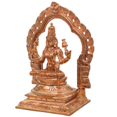Handcrafted Bronze Panchaloha Lakshmi Idol | Mahalakshmi Murti for Prosperity, Wealth & Home Decor | Ashta Lakshmi, Dhanalakshmi, Gajalakshmi Statue | Traditional South Indian Wax Casting,Gold, 5 Inch, 1 Piece