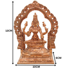 Handcrafted Bronze Panchaloha Lakshmi Idol | Mahalakshmi Murti for Prosperity, Wealth & Home Decor | Ashta Lakshmi, Dhanalakshmi, Gajalakshmi Statue | Traditional South Indian Wax Casting,Gold, 5 Inch, 1 Piece