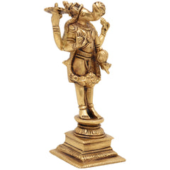 Brass Varaha Idol | Lord Varaha Murti, Varahadev Statue for Puja, Home Decor & Temple | Handcrafted Varahavatar Sculpture,Gold,6inch,1pice