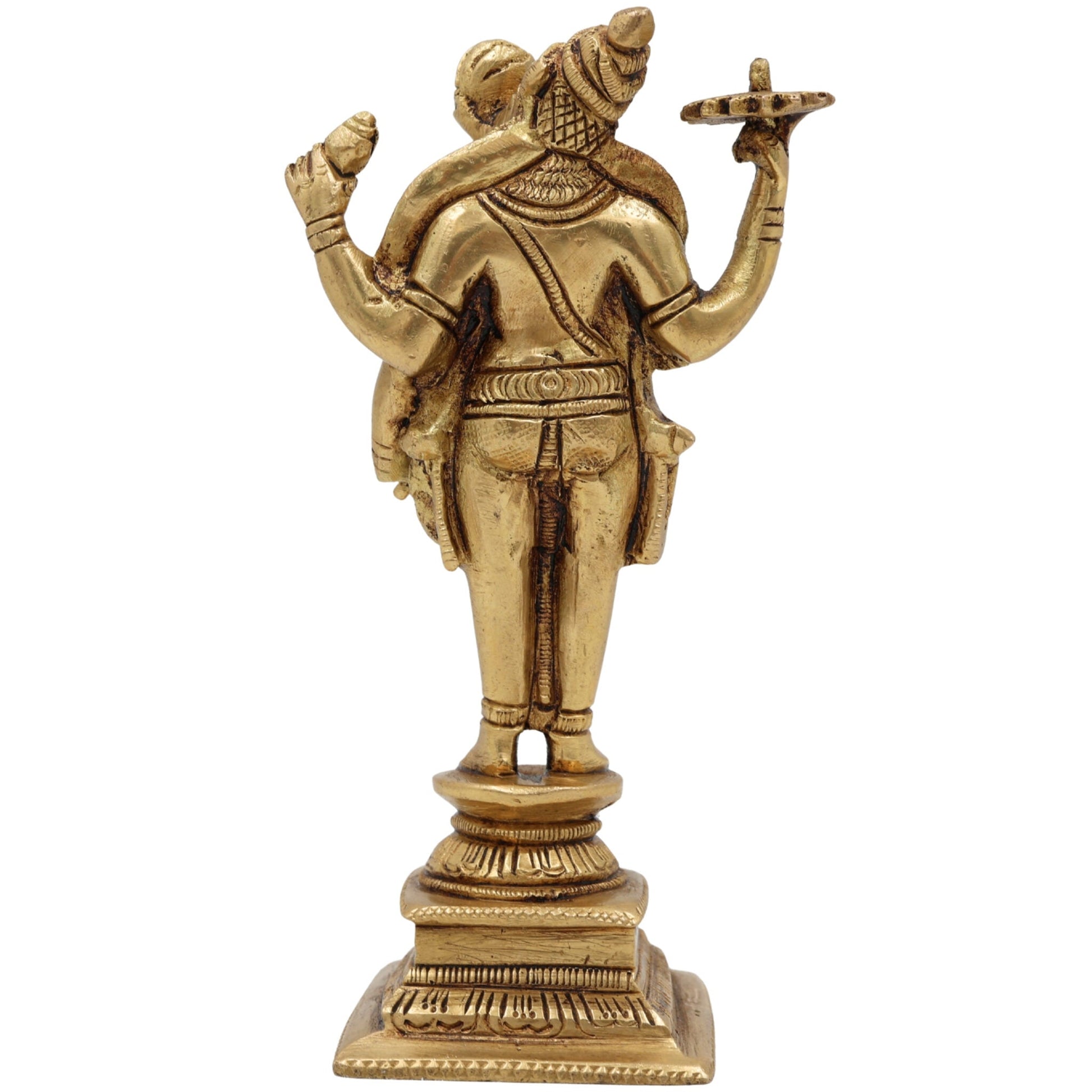 Brass Varaha Idol | Lord Varaha Murti, Varahadev Statue for Puja, Home Decor & Temple | Handcrafted Varahavatar Sculpture,Gold,6inch,1pice
