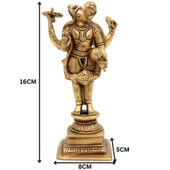 Brass Varaha Idol | Lord Varaha Murti, Varahadev Statue for Puja, Home Decor & Temple | Handcrafted Varahavatar Sculpture,Gold,6inch,1pice