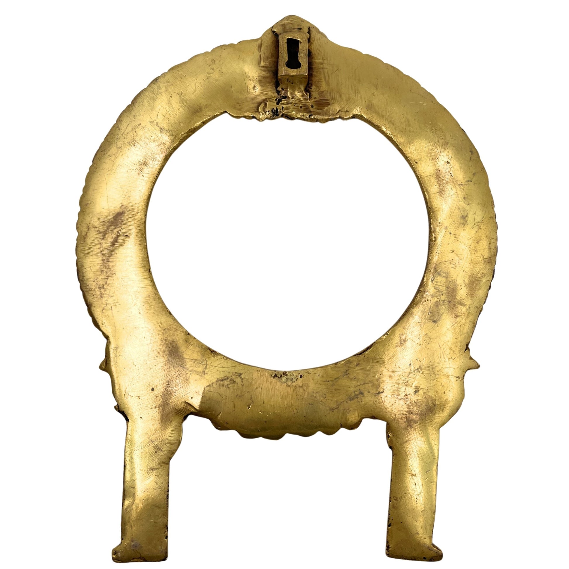 Brass Prabhavali for Idols Handcrafted – Traditional Temple Arch Frame | Prabhamandala Tiruvasi Aura Backplate for God Statue | Decorative Pooja Mandapam Wall Hanging, Gold, 11 Inch, 1 Piece