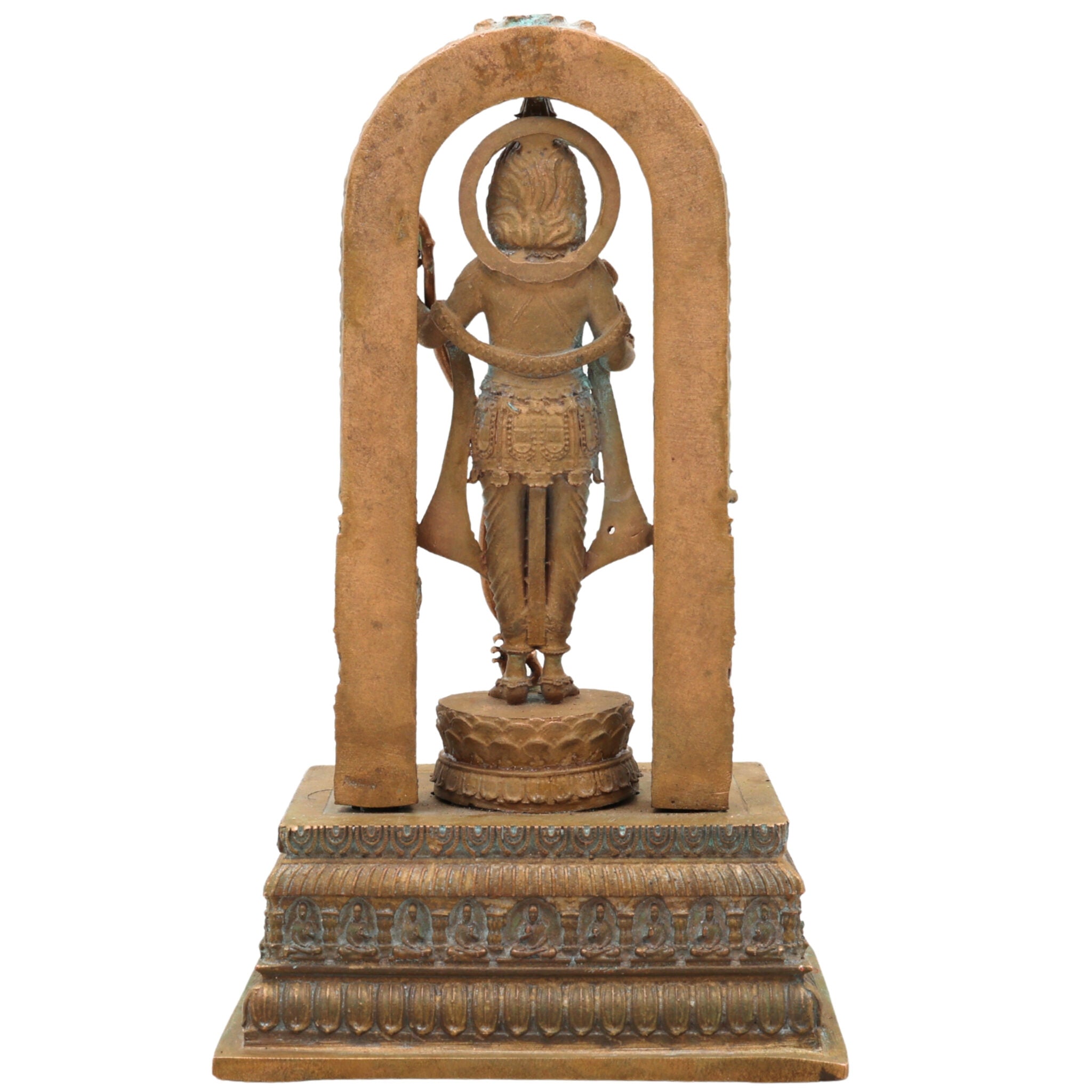 Handcrafted Bronze Ayodhya Ram Ji Idol | Panchaloha Ram Murti | Lord Shri Ram Copper Statue | Maryada Purushottam Ram Lalla Sculpture,Brown, 6 Inch, 1 Piece