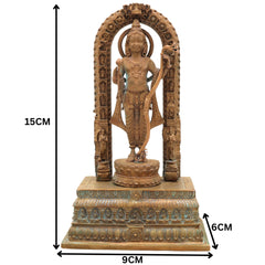 Handcrafted Bronze Ayodhya Ram Ji Idol | Panchaloha Ram Murti | Lord Shri Ram Copper Statue | Maryada Purushottam Ram Lalla Sculpture,Brown, 6 Inch, 1 Piece