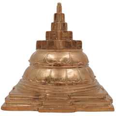 Handmade Bronze Panchaloha Shri Yantra Idol, Traditional Vastu Yantra for Prosperity, Wealth & Spiritual Balance, Sri Chakra Sculpture,Brown, 6 Inch, 1 Piece