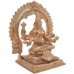 Handmade Bronze Vijaya Lakshmi Idol | Panchaloha Jaya Mahalakshmi Narayani Statue | South Indian Chola Art Lakshmi Devi Murti for Home Temple & Puja,Gold, 10 Inch, 1 Piece