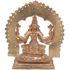 Handmade Bronze Vijaya Lakshmi Idol | Panchaloha Jaya Mahalakshmi Narayani Statue | South Indian Chola Art Lakshmi Devi Murti for Home Temple & Puja,Gold, 10 Inch, 1 Piece