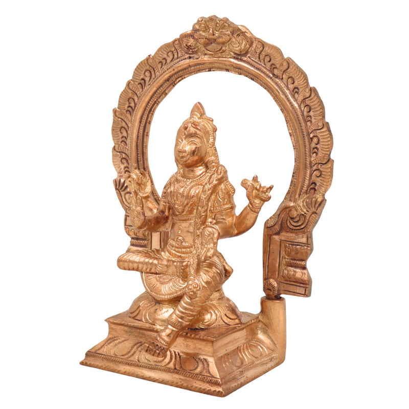 Handcrafted Bronze Rajarajeshwari Idol | Tripurasundari Lalita Devi Panchaloha Sculpture | South Indian Chola Art Goddess Murti for Pooja & Decor,Gold, 6.5 Inch, 1 Piece