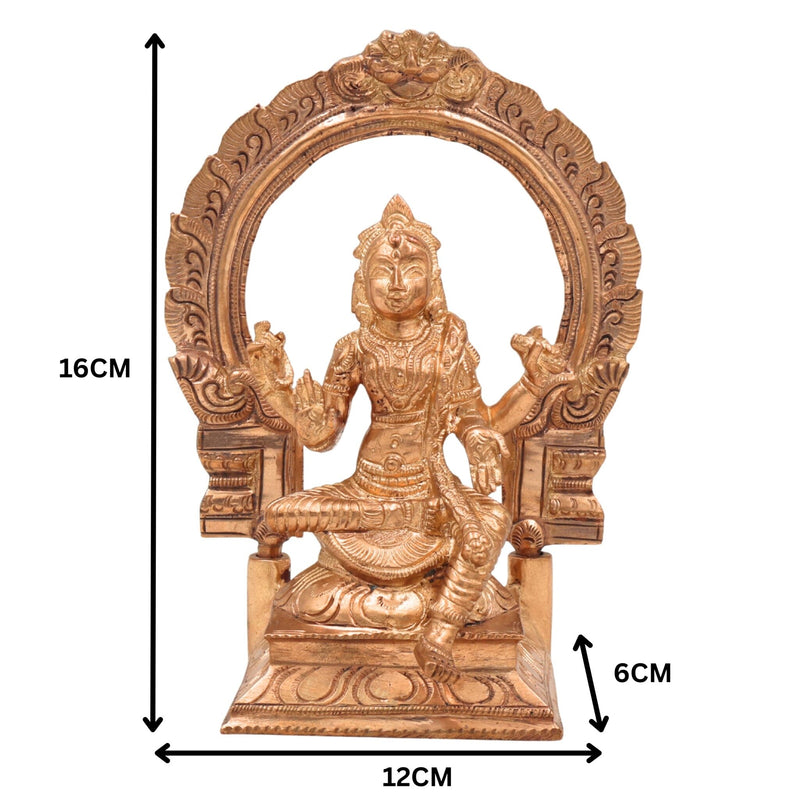 Handcrafted Bronze Rajarajeshwari Idol | Tripurasundari Lalita Devi Panchaloha Sculpture | South Indian Chola Art Goddess Murti for Pooja & Decor,Gold, 6.5 Inch, 1 Piece