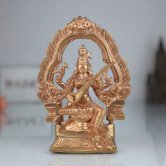 Raj Matangi Devi Bronze Idol, Handmade Panchaloha Murti, Traditional South Indian Goddess Matangi Statue for Puja & Temple Decor,Gold, 6.5 Inch, 1 Piece