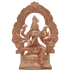 Raj Matangi Devi Bronze Idol, Handmade Panchaloha Murti, Traditional South Indian Goddess Matangi Statue for Puja & Temple Decor,Gold, 6.5 Inch, 1 Piece