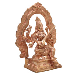 Raj Matangi Devi Bronze Idol, Handmade Panchaloha Murti, Traditional South Indian Goddess Matangi Statue for Puja & Temple Decor,Gold, 6.5 Inch, 1 Piece