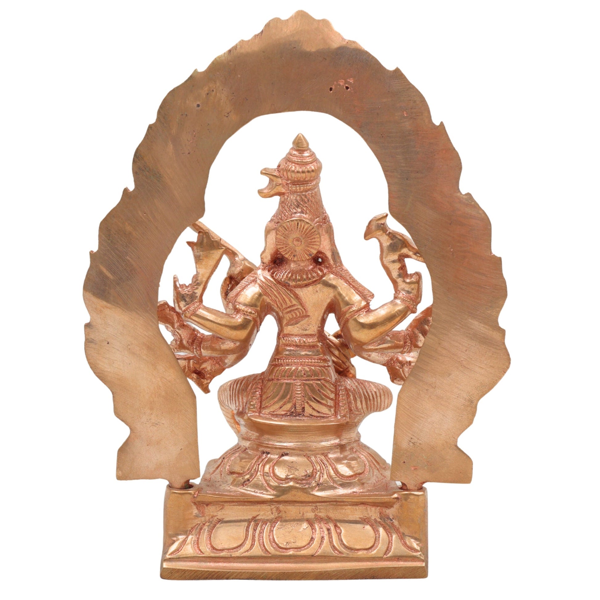 Raj Matangi Devi Bronze Idol, Handmade Panchaloha Murti, Traditional South Indian Goddess Matangi Statue for Puja & Temple Decor,Gold, 6.5 Inch, 1 Piece