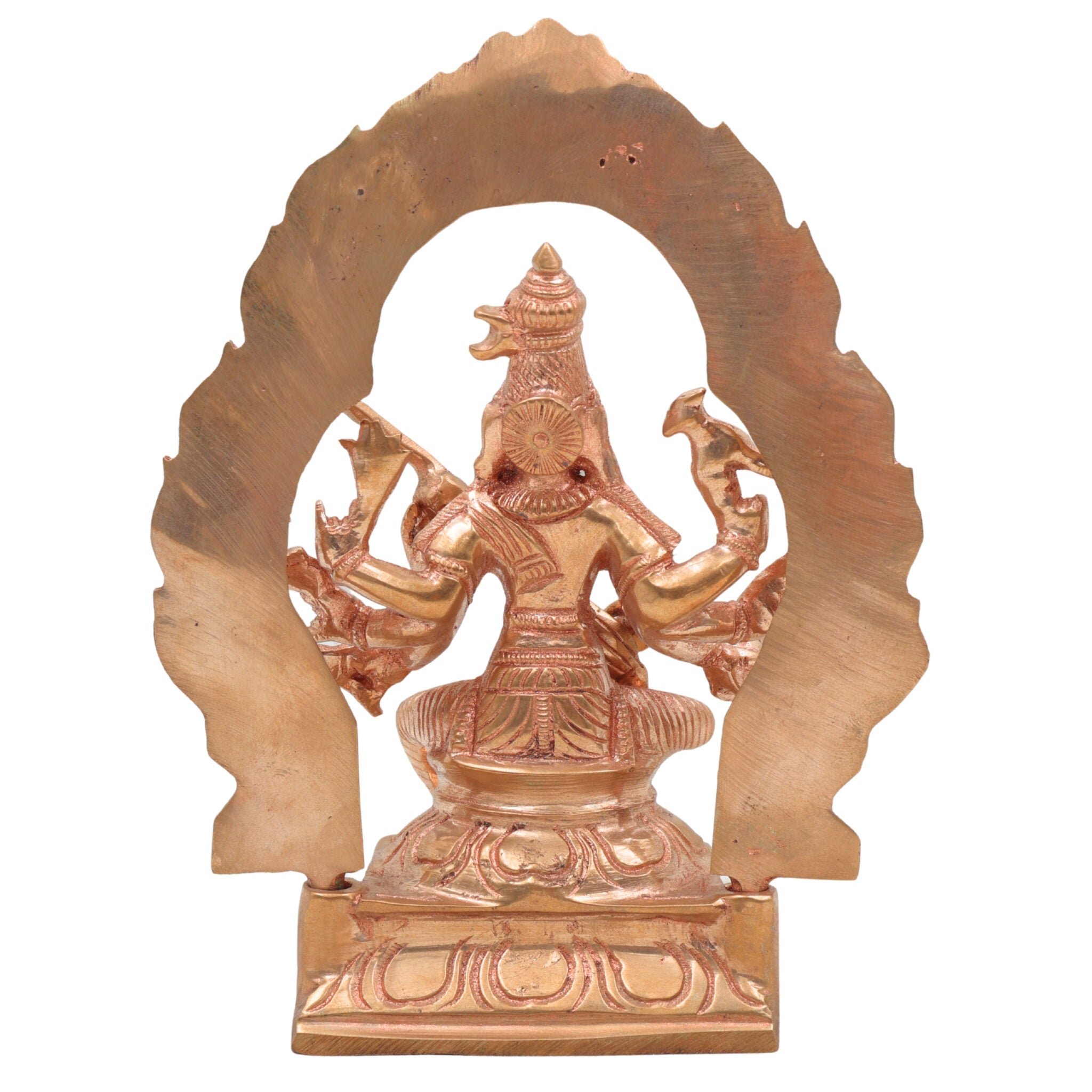 Raj Matangi Devi Bronze Idol, Handmade Panchaloha Murti, Traditional South Indian Goddess Matangi Statue for Puja & Temple Decor,Gold, 6.5 Inch, 1 Piece