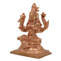 Handcrafted Bronze Kamakshi Amman Idol – Panchaloha Kanchi Kamakshi Devi Statue in Chola Style for Pooja & Temple Decor,Gold, 5.5 Inch, 1 Piece