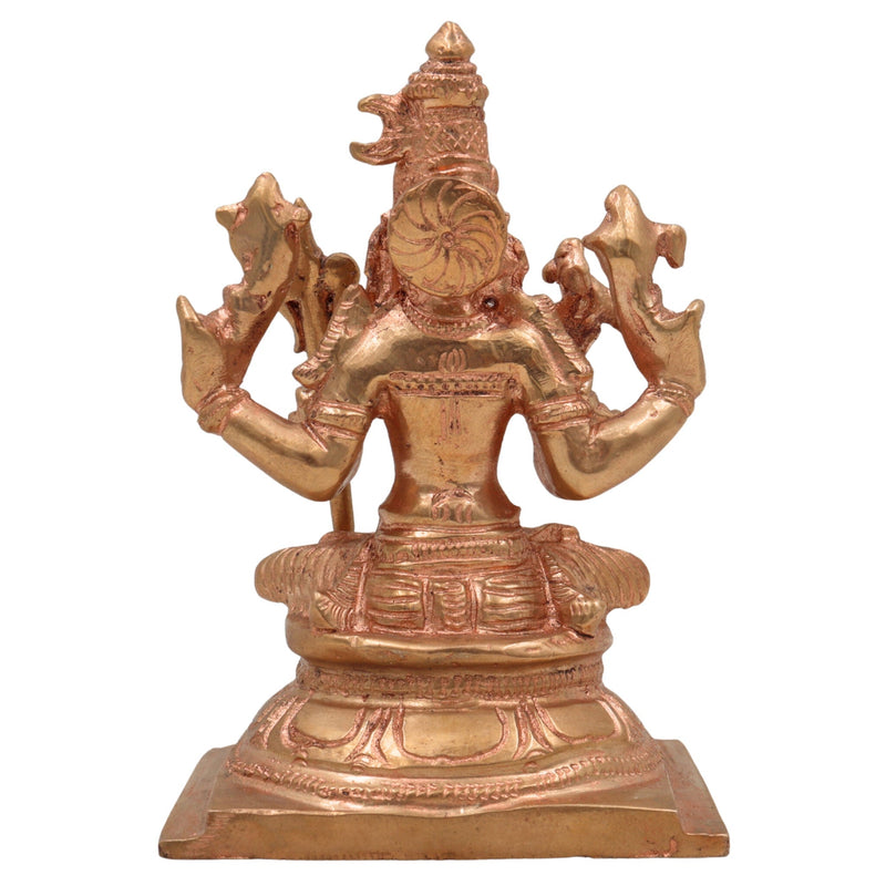 Handcrafted Bronze Kamakshi Amman Idol – Panchaloha Kanchi Kamakshi Devi Statue in Chola Style for Pooja & Temple Decor,Gold, 5.5 Inch, 1 Piece