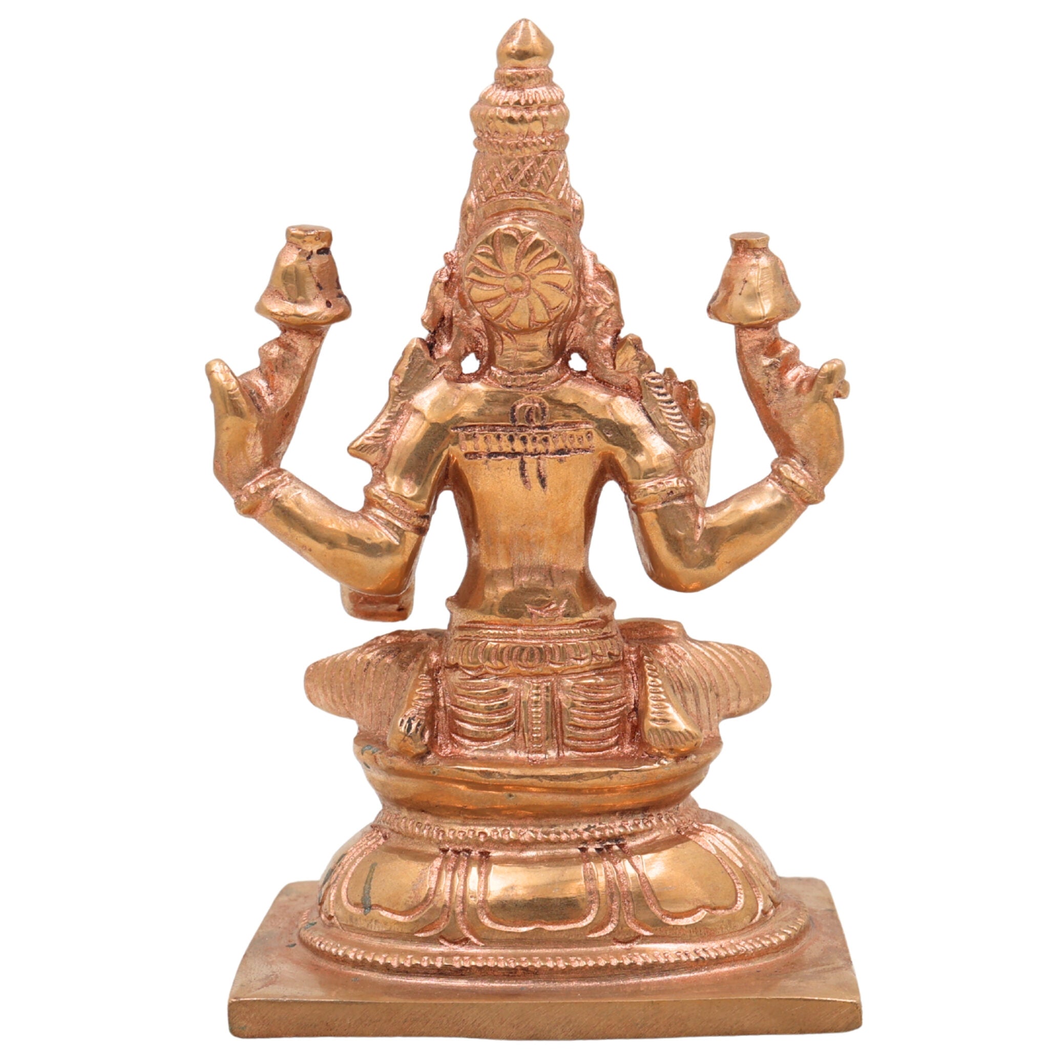 Handcrafted Panchaloha Mahalakshmi Idol | Bronze Sri Lakshmi | Maha Laxmi | Kamala Devi Murti for Pooja & Home Decor,Gold, 5.5 Inch, 1 Piece