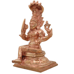 Handcrafted Bronze Mariamman Idol – Samayapuram Karumari Amman | Panchaloha Grama Devata | South Indian Chola Art Sculpture,Gold, 6 Inch, 1 Piece